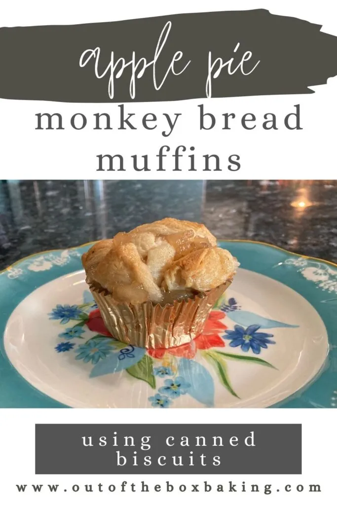 Apple Pie Monkey Bread Muffins using canned biscuits from Out of the Box Baking.com
