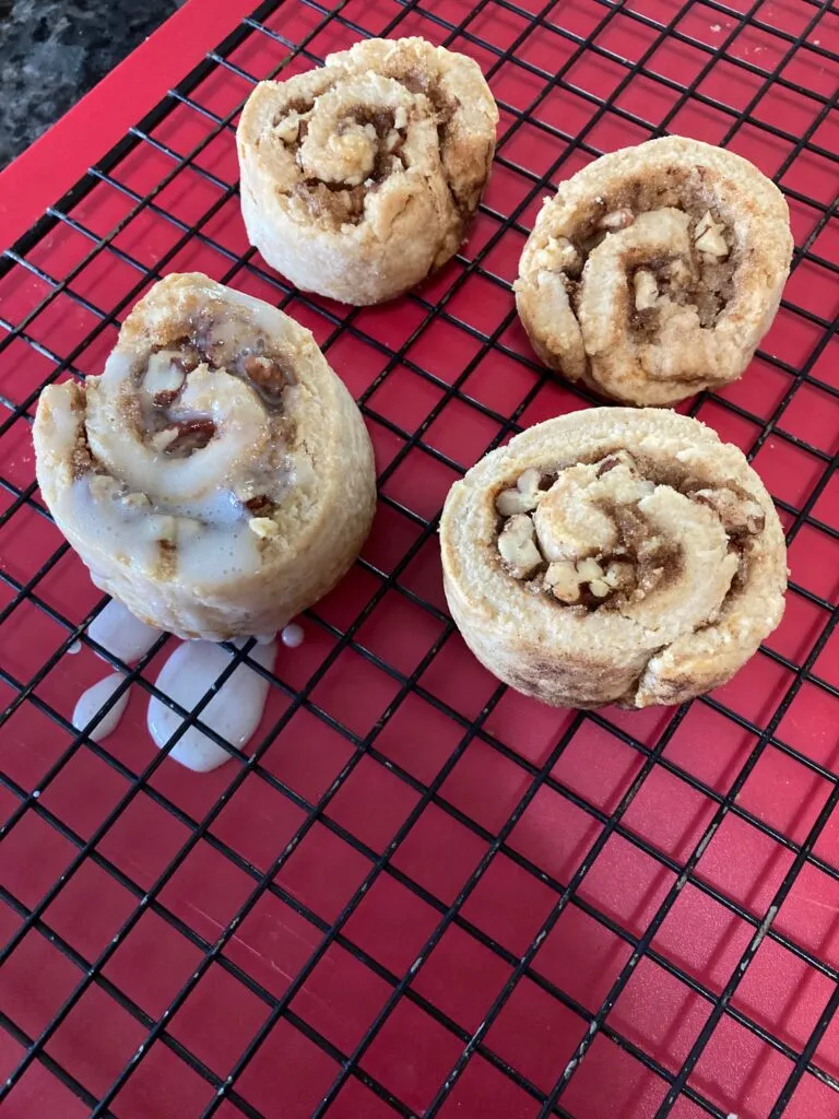 Flaky Pie Crust Cinnamon Rolls with Maple Glaze from Out of the Box Baking.com
