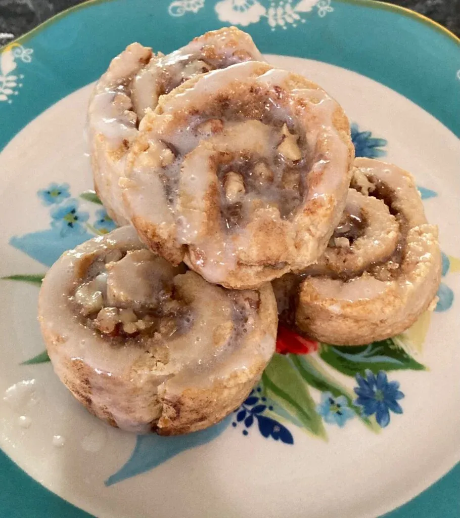 Flaky Pie Crust Cinnamon Rolls with Maple Glaze from Out of the Box Baking.com