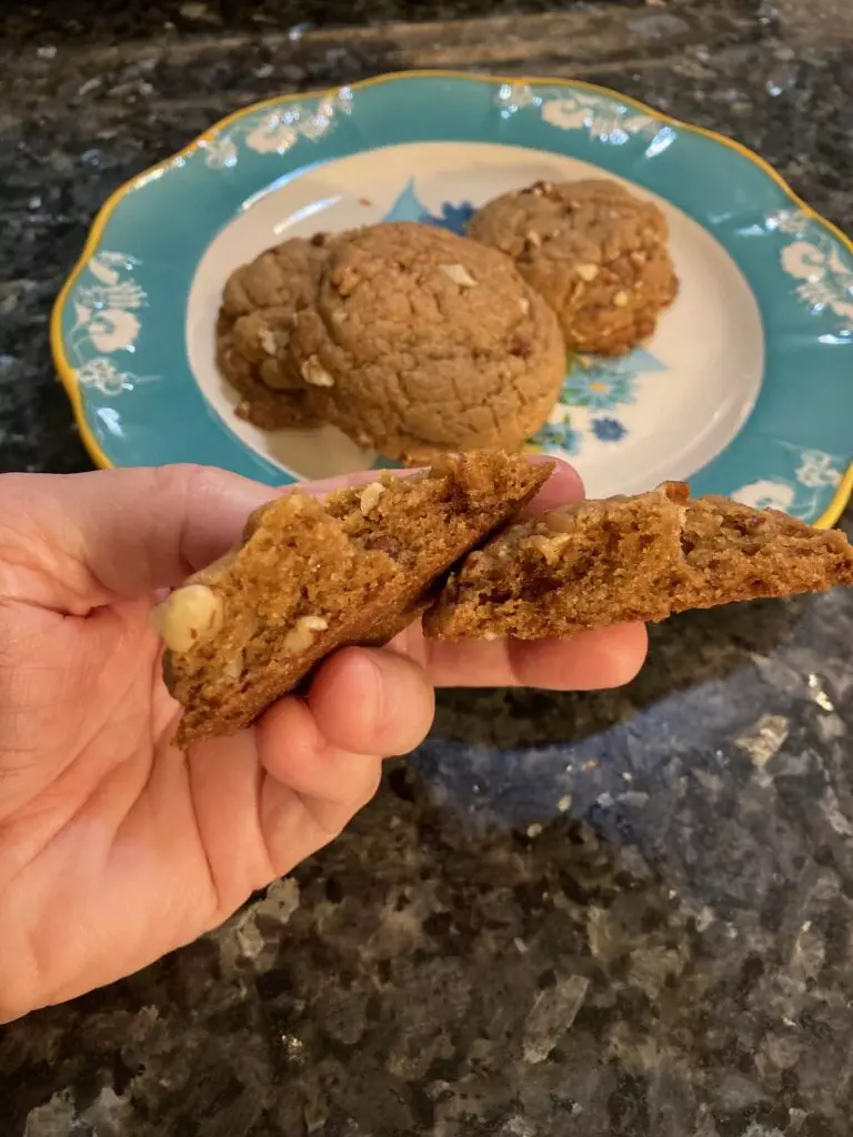 Fluffy brown sugar pecan cookies