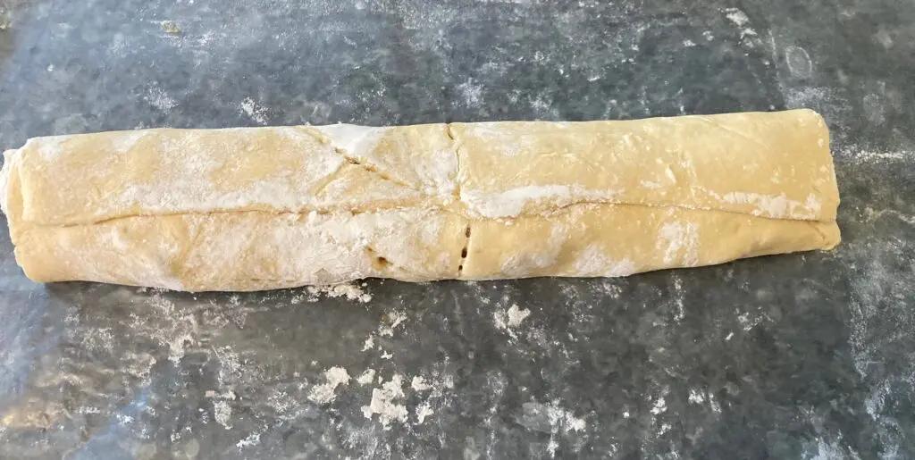 bananas foster cinnamon rolls, rolled up