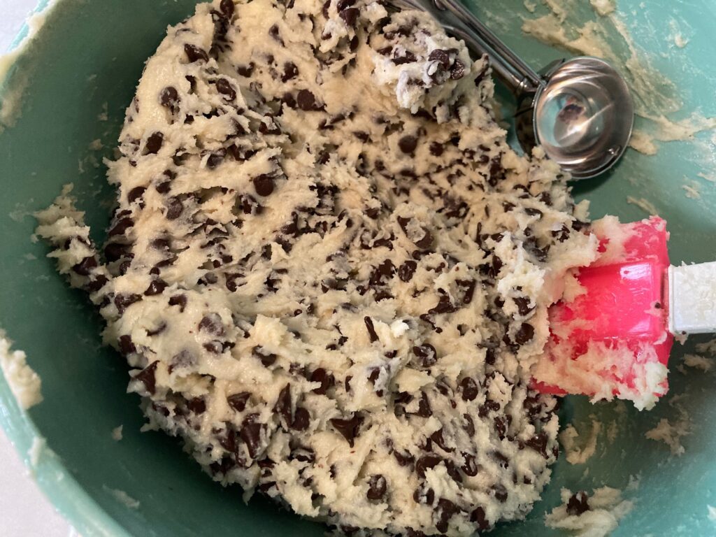 cookie dough with chocolate chips