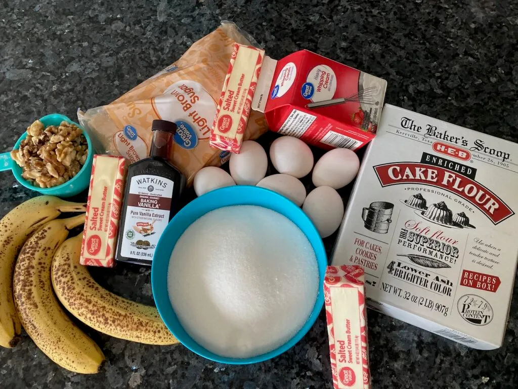 bananas foster pound cake from out of the box baking.com