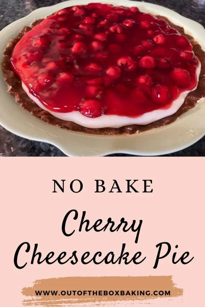 no bake cherry cheesecake pie from out of the box baking.com