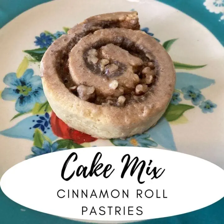 Cake Mix Cinnamon Roll Pastries