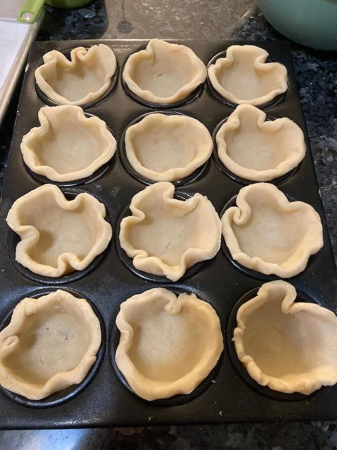 Easy Cake Mix Cherry Pies from Out of the Box Baking.com (pie dough in pan)