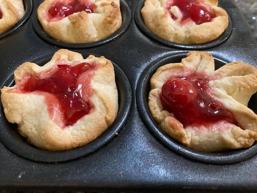 Easy Cake Mix Cherry Pies from Out of the Box Baking.com (hot from the oven)