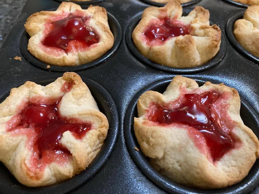 Easy Cake Mix Cherry Pies from Out of the Box Baking.com (hot from the oven)
