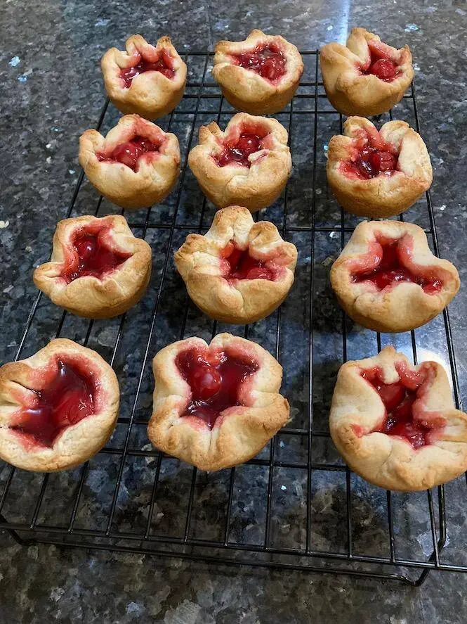 Easy Cake Mix Cherry Pies from Out of the Box Baking.com (hot from the oven)
