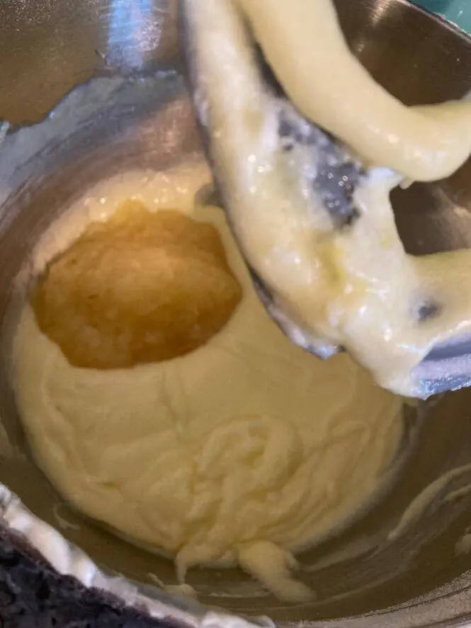 adding pineapple to mix
