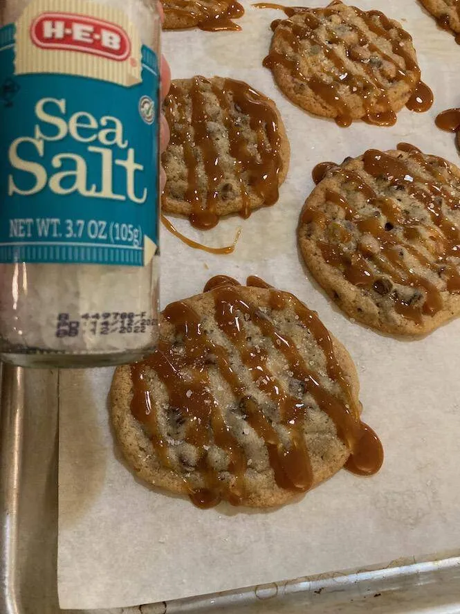 Salted Caramel Chocolate Chip Cookies from Out of the Box Baking.com