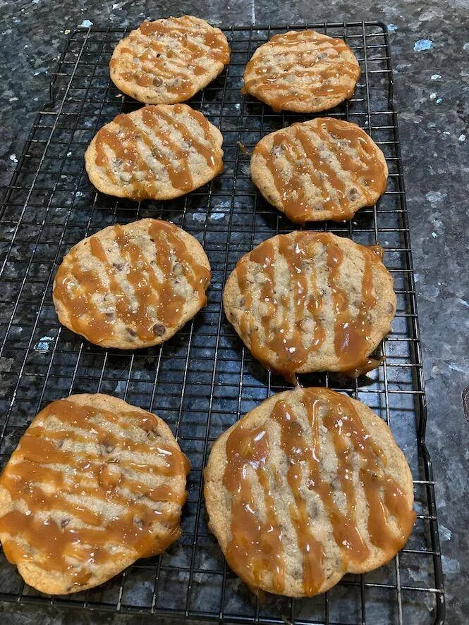 Salted Caramel Chocolate Chip Cookies from Out of the Box Baking.com