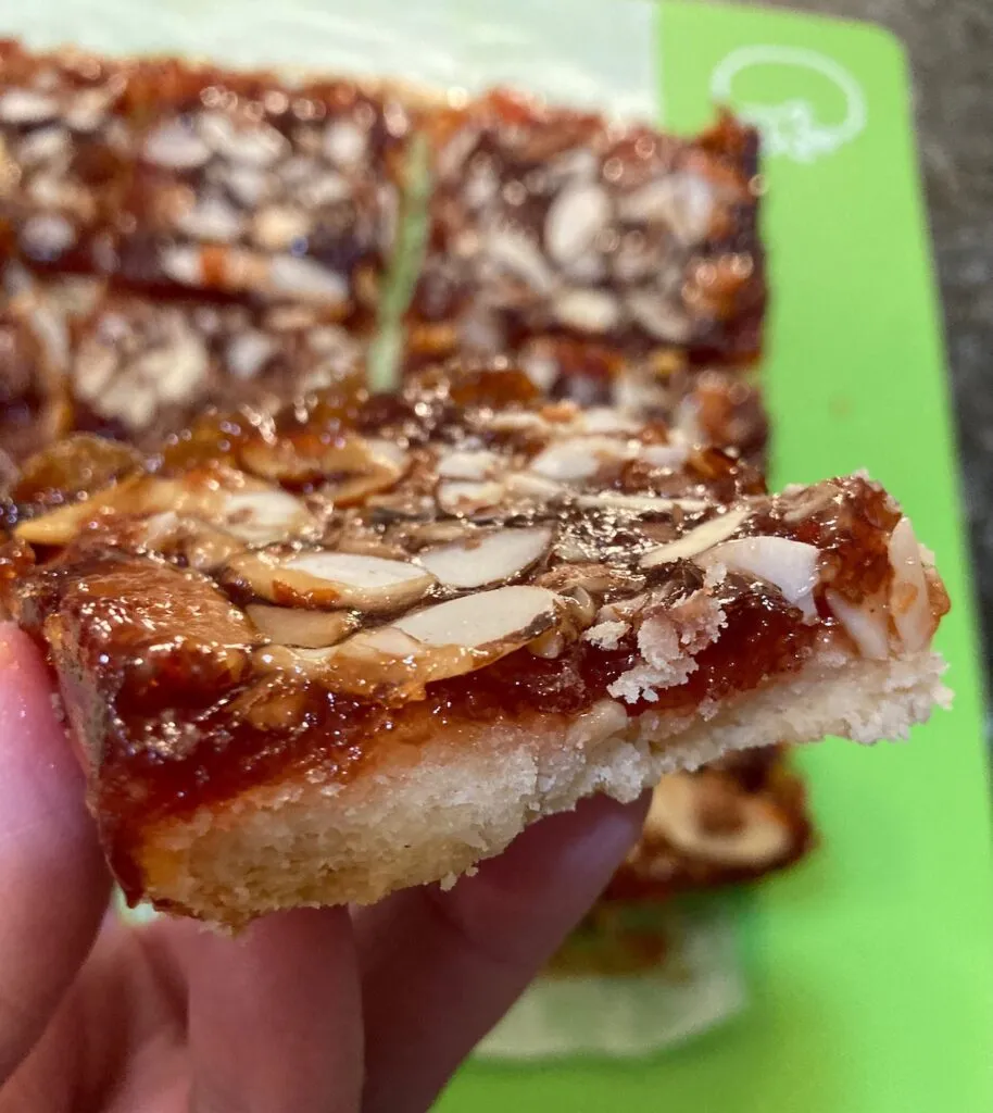easy cherry almond bars from out of the box baking.com