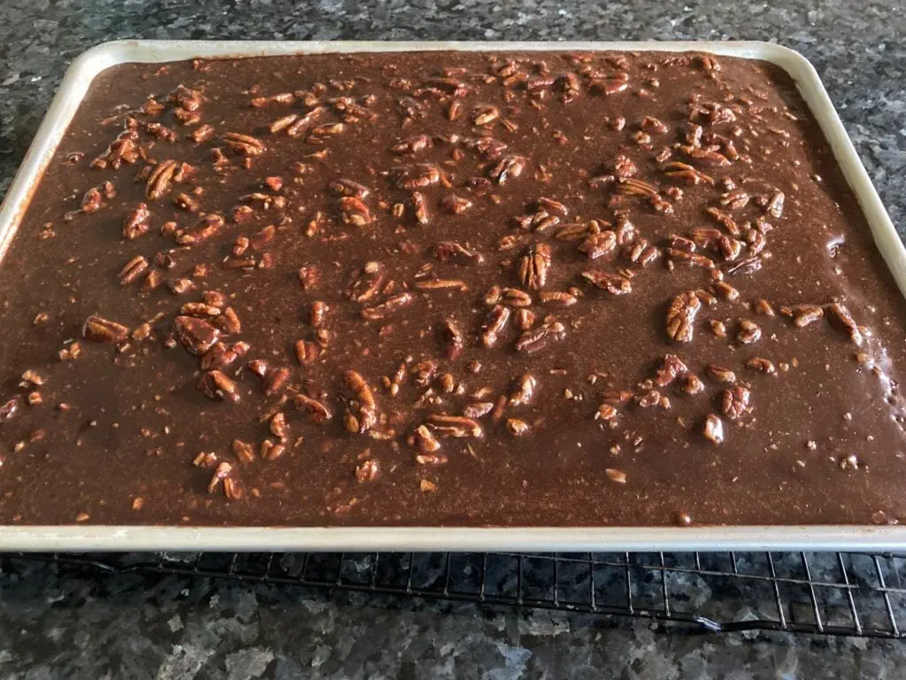 The Perfect Texas Sheet Cake from Out of the Box Baking.com