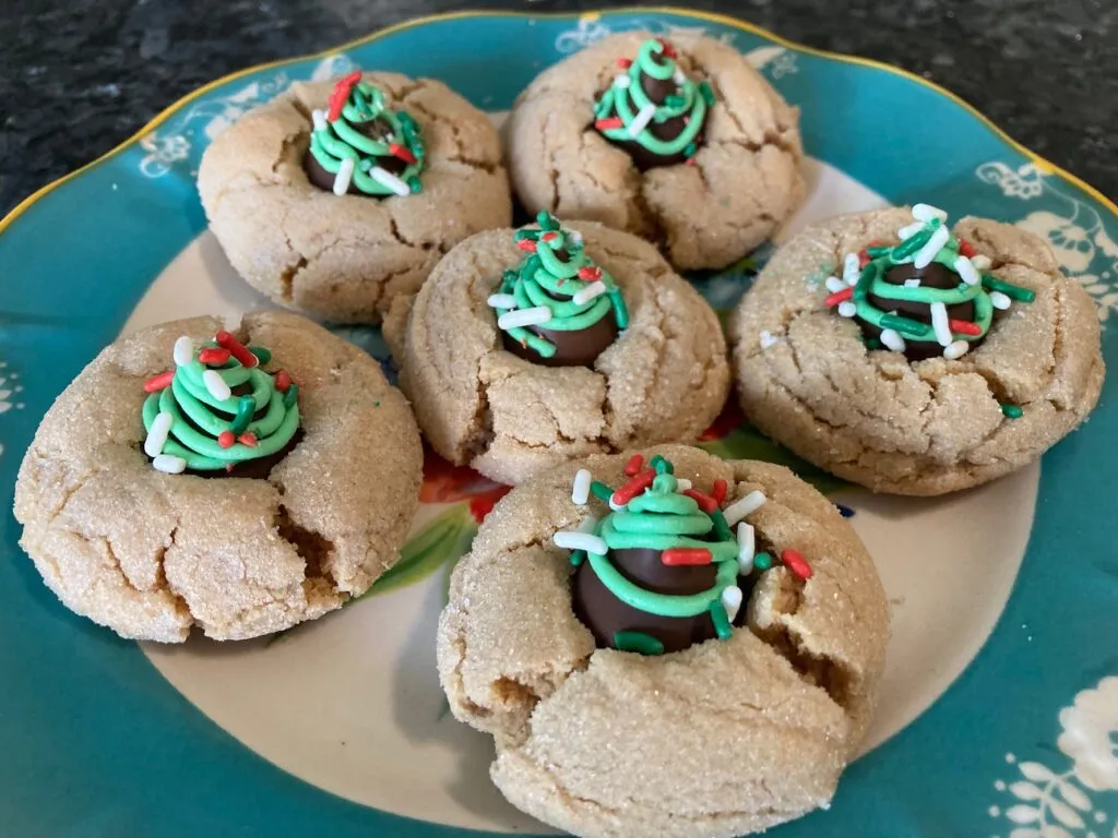Christmas Peanut Butter Blossoms