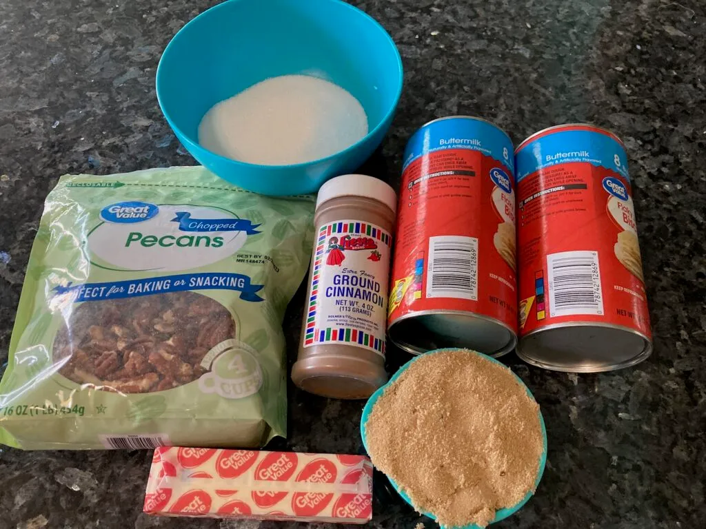 Ingredients for Monkey Bread from Out of the Box Baking.com