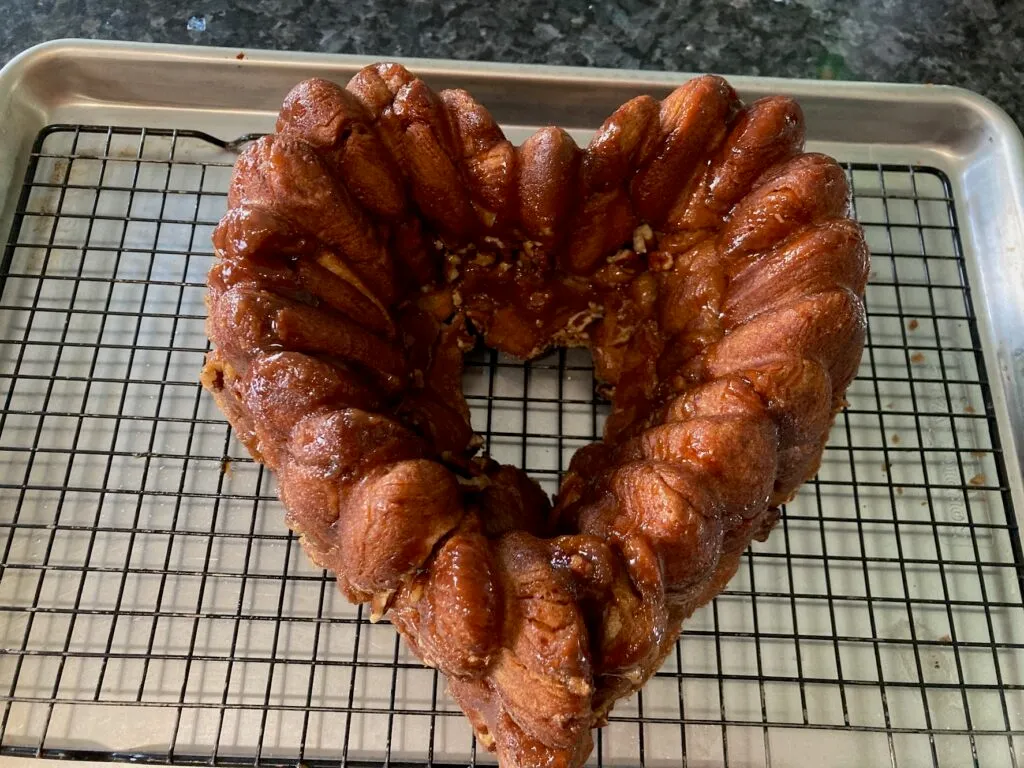 Heart shaped Monkey Bread from Out of the Box Baking.com