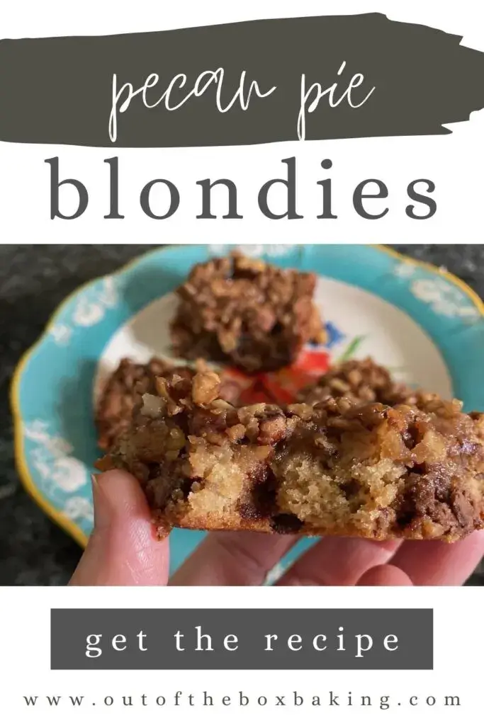 Pecan Pie Blondies from Out of the Box Baking.com