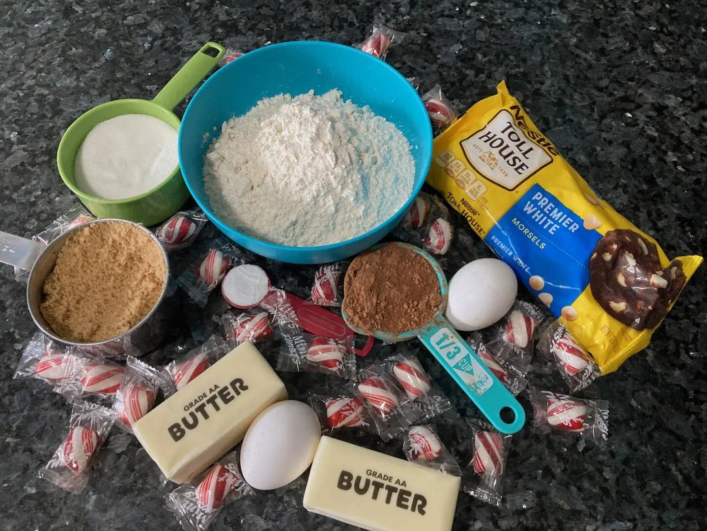 White Chocolate Candy Cane Cookies (two ways) from Out of the Box Baking.com.