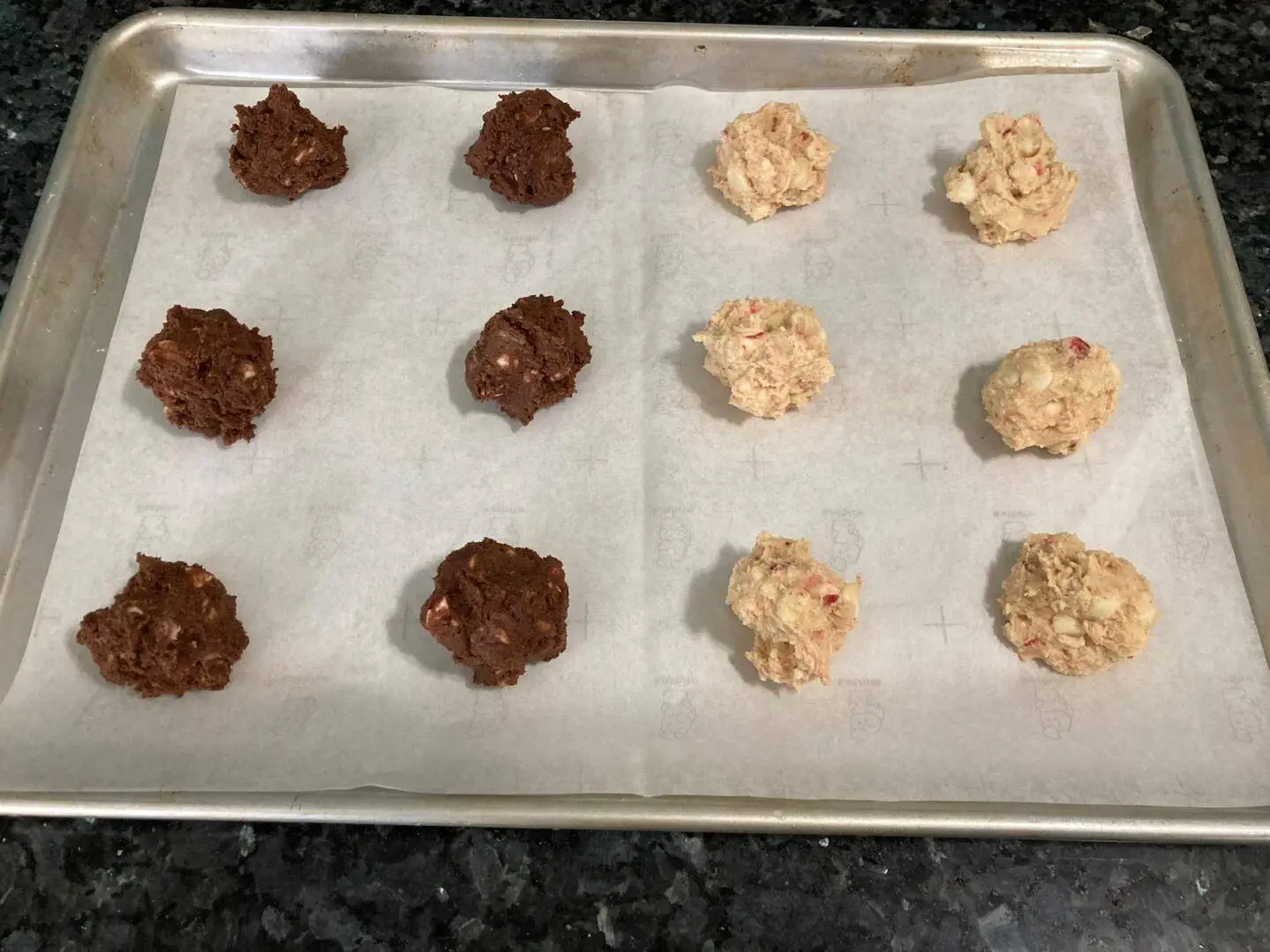 White Chocolate Candy Cane Cookies (two ways) from Out of the Box Baking.com.