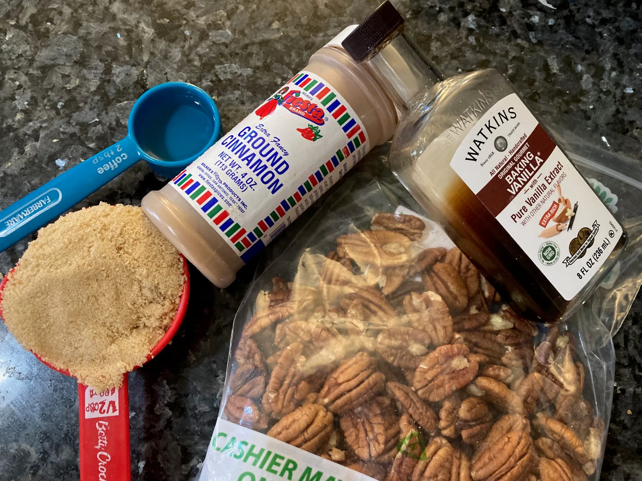Candied pecans from Out of the Box Baking.com