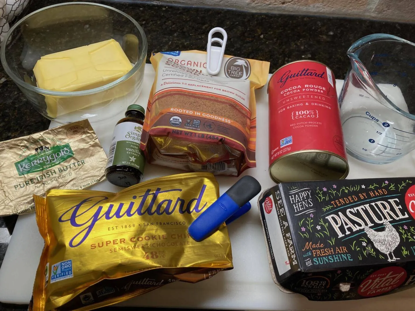 Flourless chocolate cake ingredients from Out of the Box Baking.com