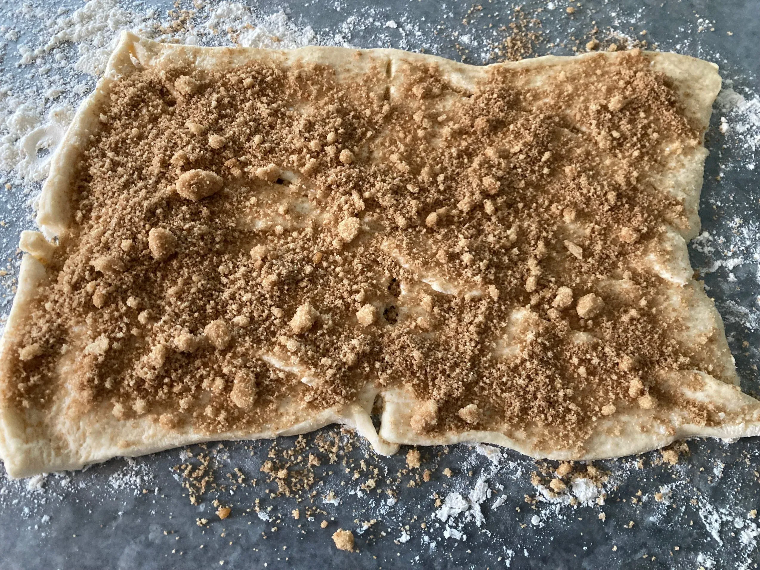 crescent rolls covered in brown sugar and cinnamon from Out of the Box Baking.com