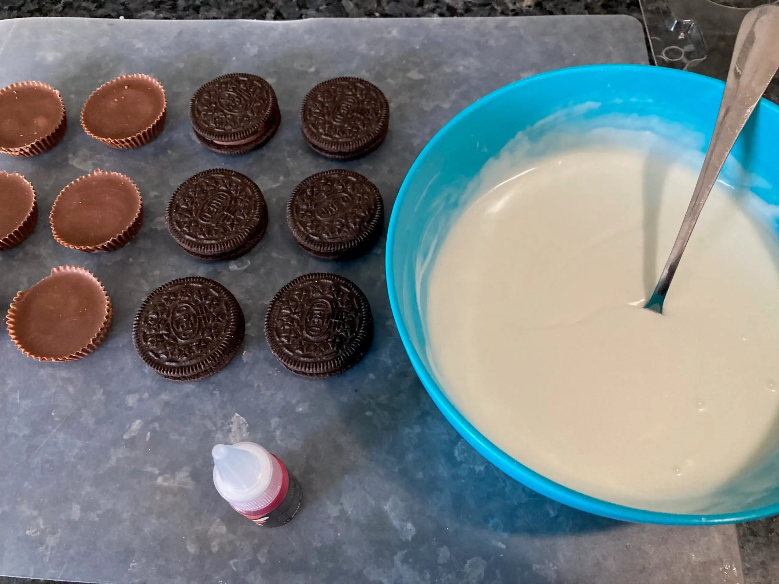 Reeses, Oreos, and melted chocolate