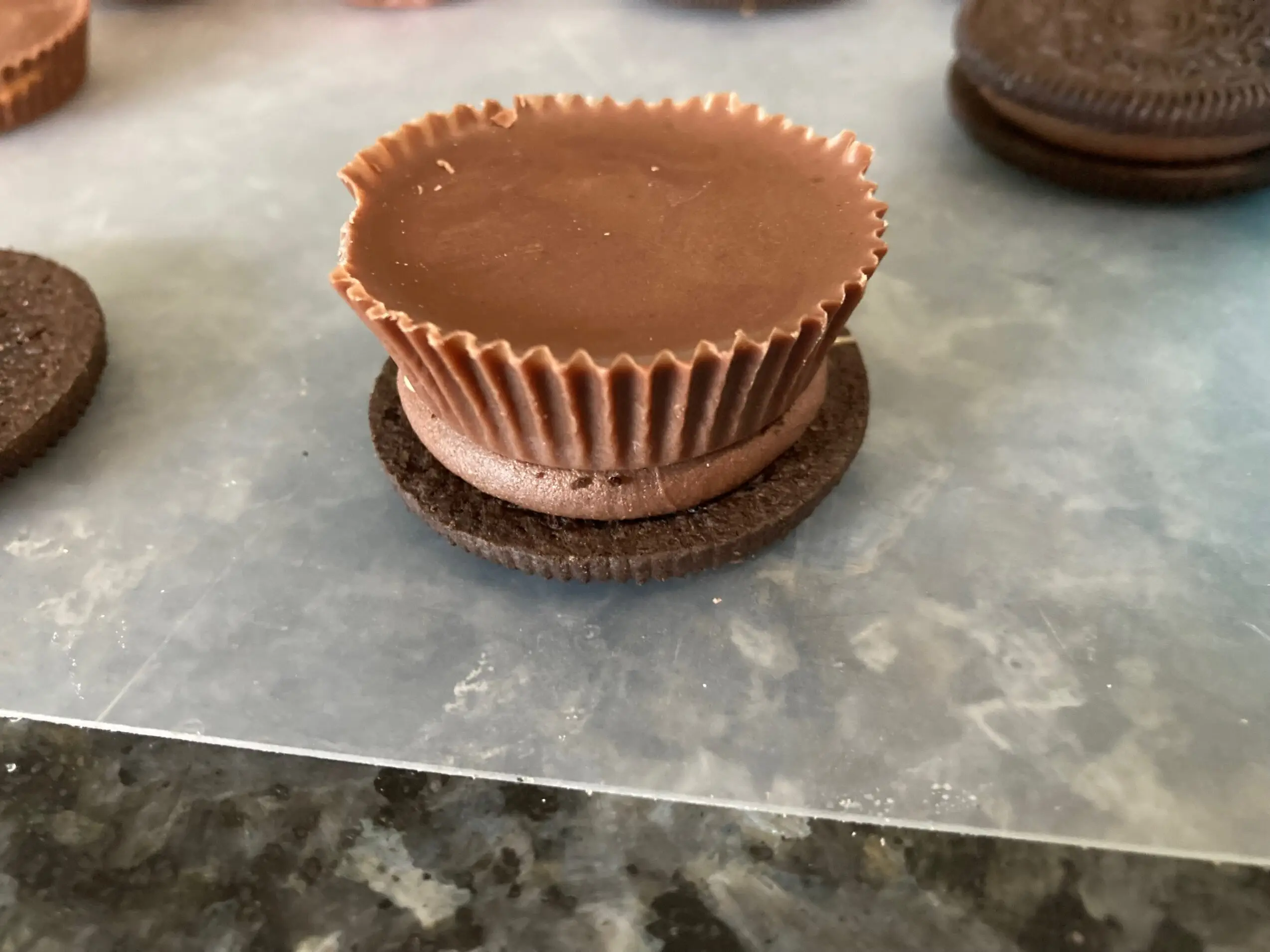 Putting the Oreos and Peanut Butter Cups together