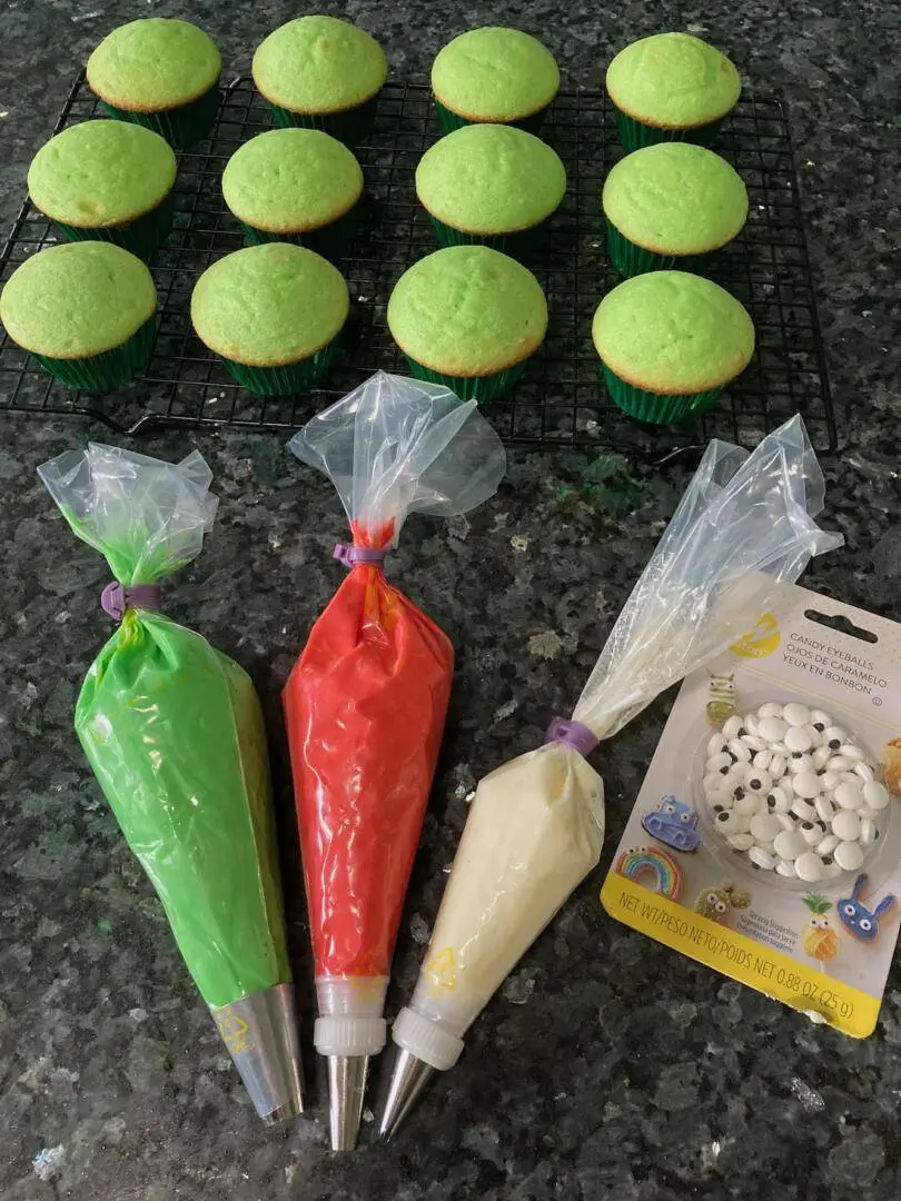 Easy Grinch Cupcakes from Out of the Box Baking.com