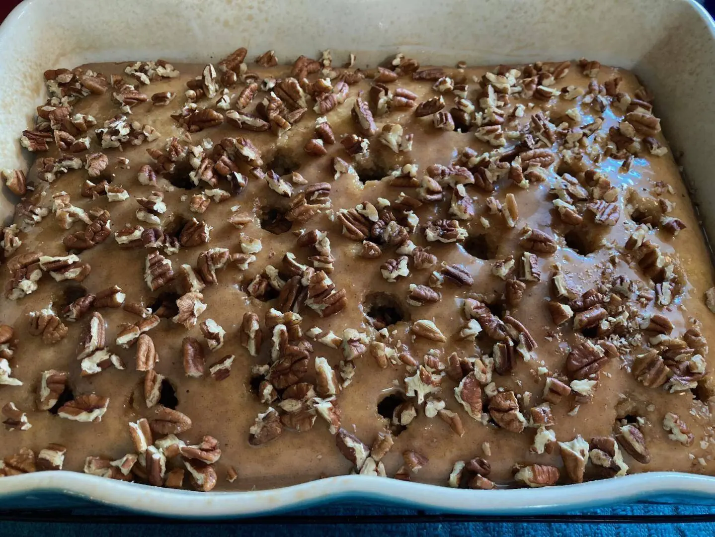Cinnamon Roll Poke Cake from Out of the Box Baking.com