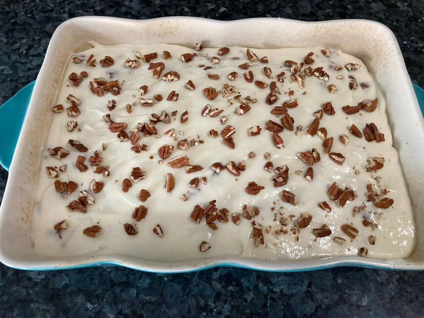 Cinnamon Roll Poke Cake from Out of the Box Baking.com