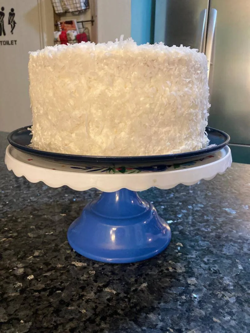 Traditional Coconut Cake from Out of the Box Baking.com