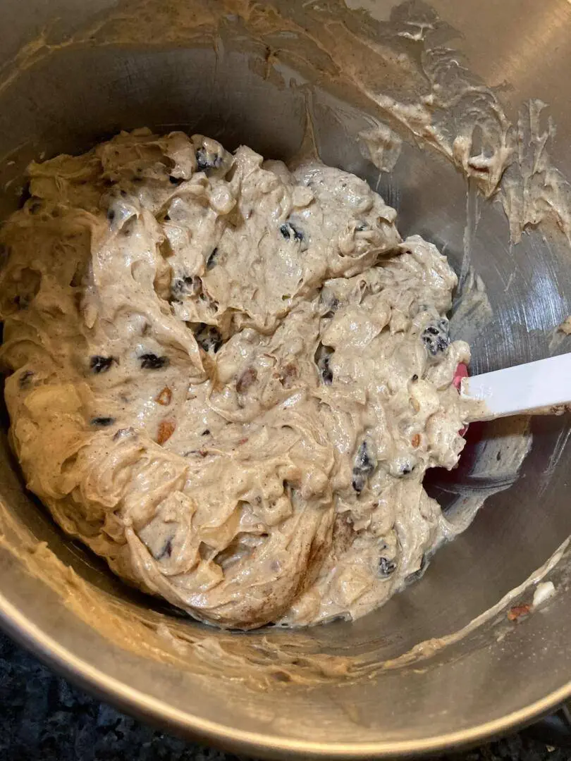 spice cake batter in bowl