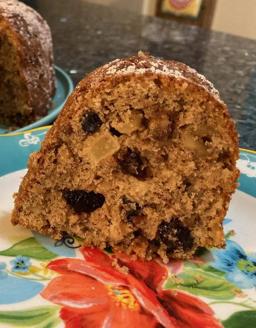 Slice of Christmas Spice Cake from Out of the Box Baking.com