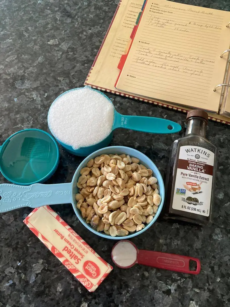 Easy Peanut Brittle Ingredients from Out of the Box Baking.com