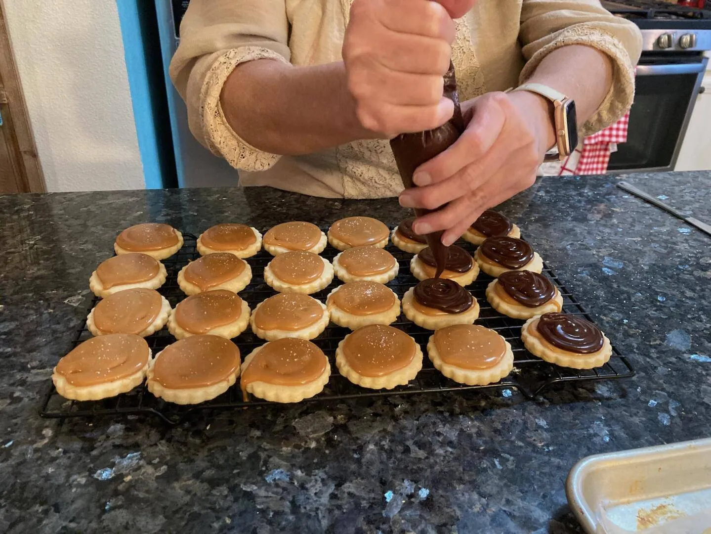Easy Twix Cookies from scratch from Out of the Box Baking.com