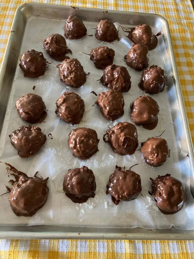 Easy Chocolate Coconut Balls from Out of the Box Baking.com