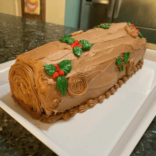 Bûche de Noël (Yule Log Cake) - Culinary Hill