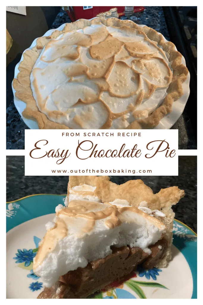 Easy Chocolate Pie from Scratch - a recipe from Out of the Box Baking.com