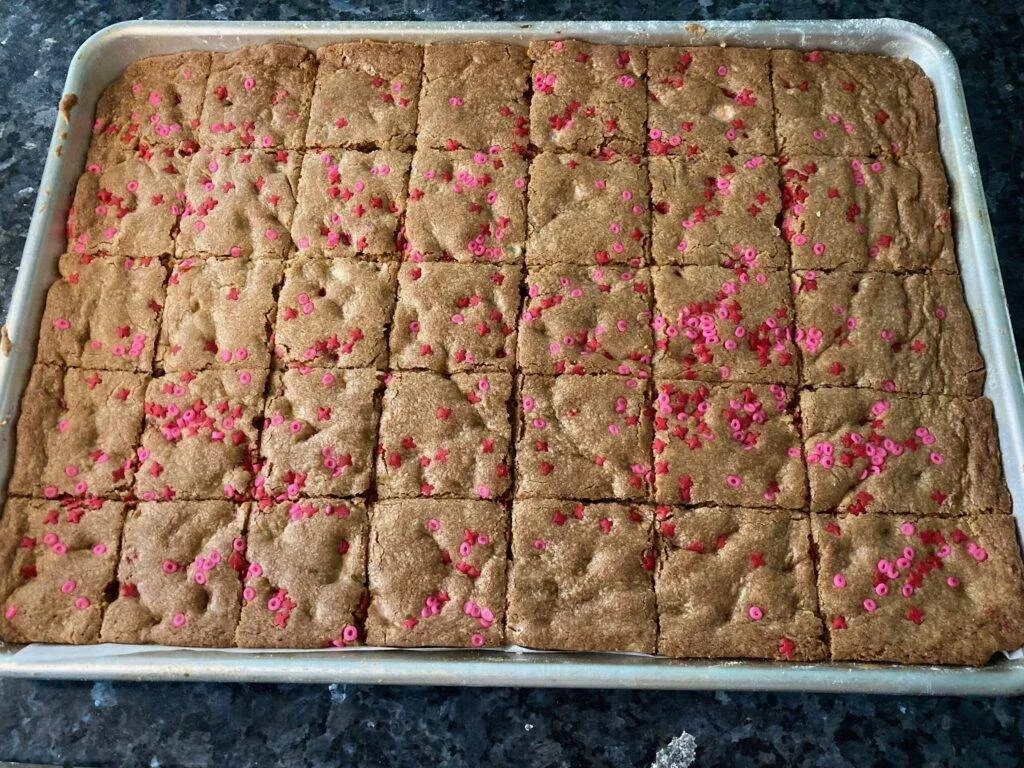 Valentine Cookie Bars from Out of the Box Baking.com