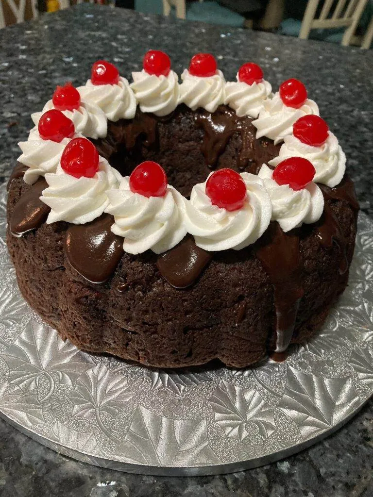 Easy Black Forest Bundt Cake from Out of the Box Baking.com