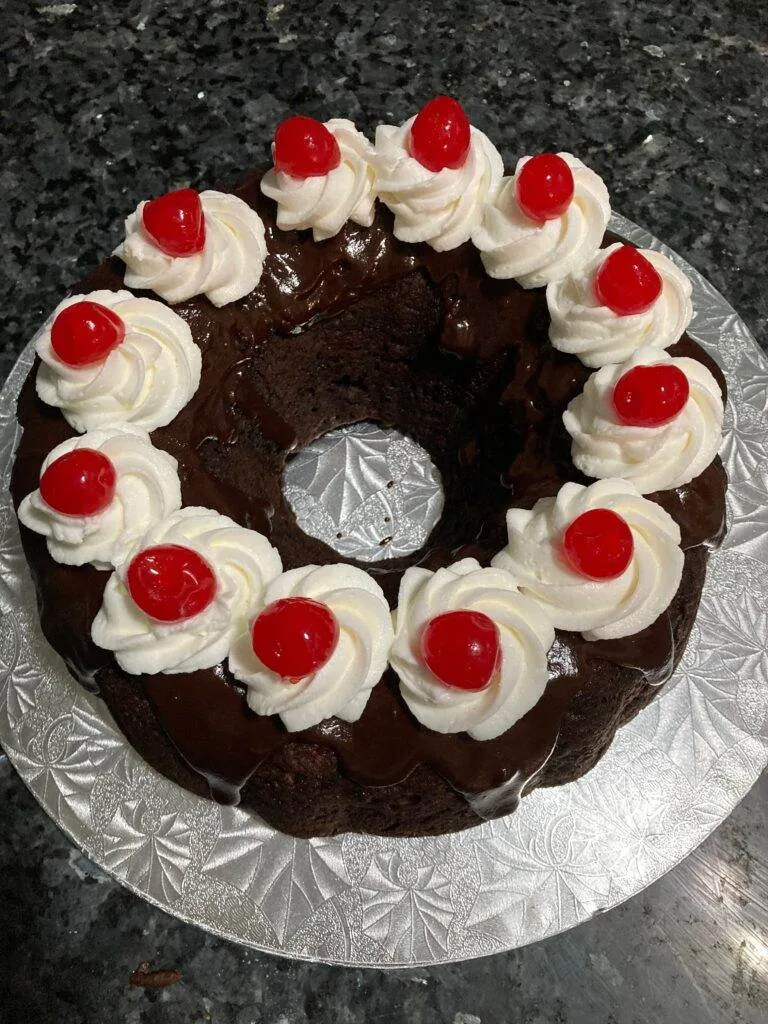 Easy Black Forest Bundt Cake from Out of the Box Baking.com