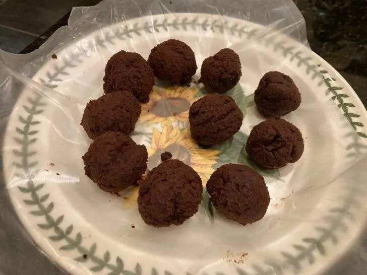 Dark Chocolate Raspberry Truffles from Out of the Box Baking.com
