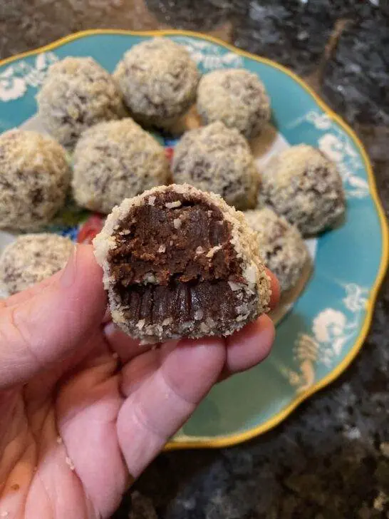 Easy Almond Joy Truffles from Out of the Box Baking.com