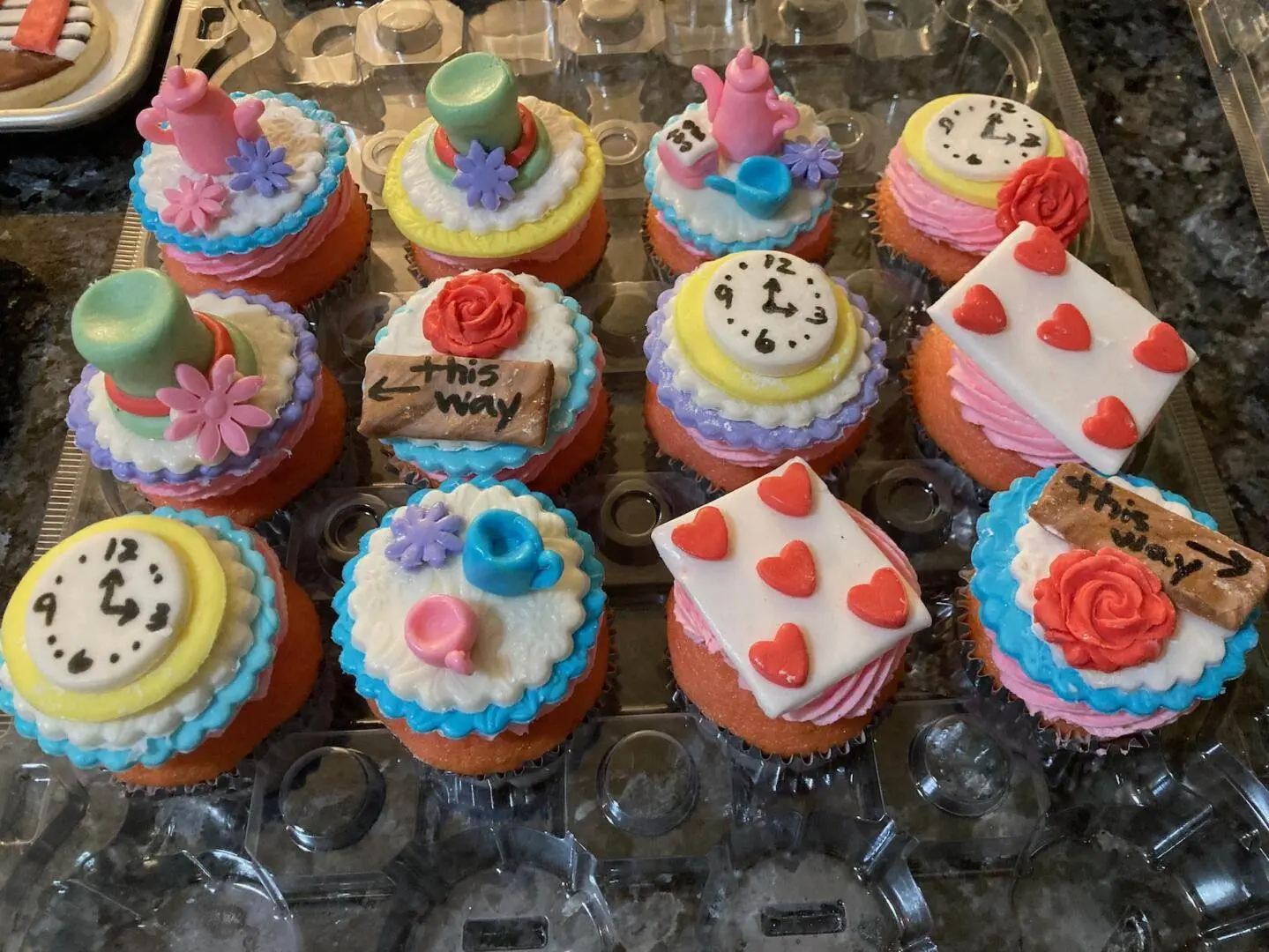 Alice in Wonderland Cookies and Cupcakes from Out of the Box Baking.com