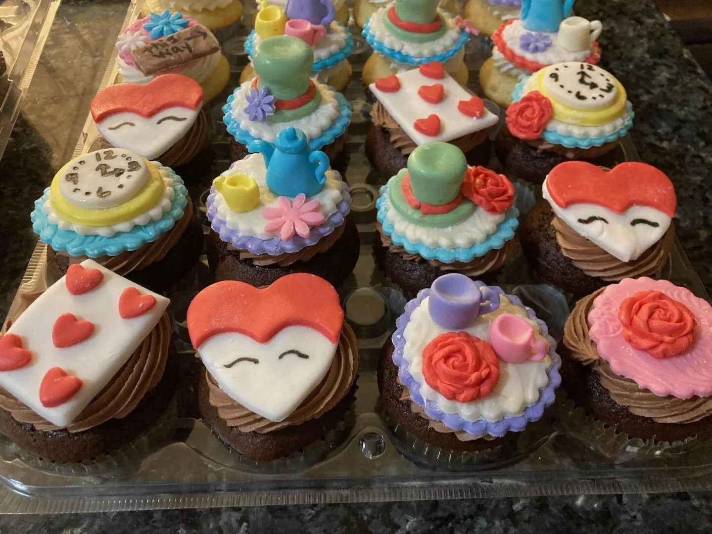 Alice in Wonderland Cookies and Cupcakes from Out of the Box Baking.com