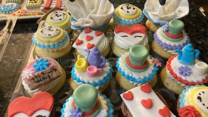 Alice in Wonderland Cookies and Cupcakes from Out of the Box Baking.com