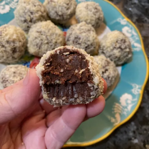 Easy Almond Joy Truffles