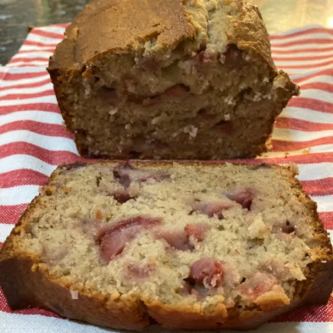 Strawberry Banana Bread with Coconut